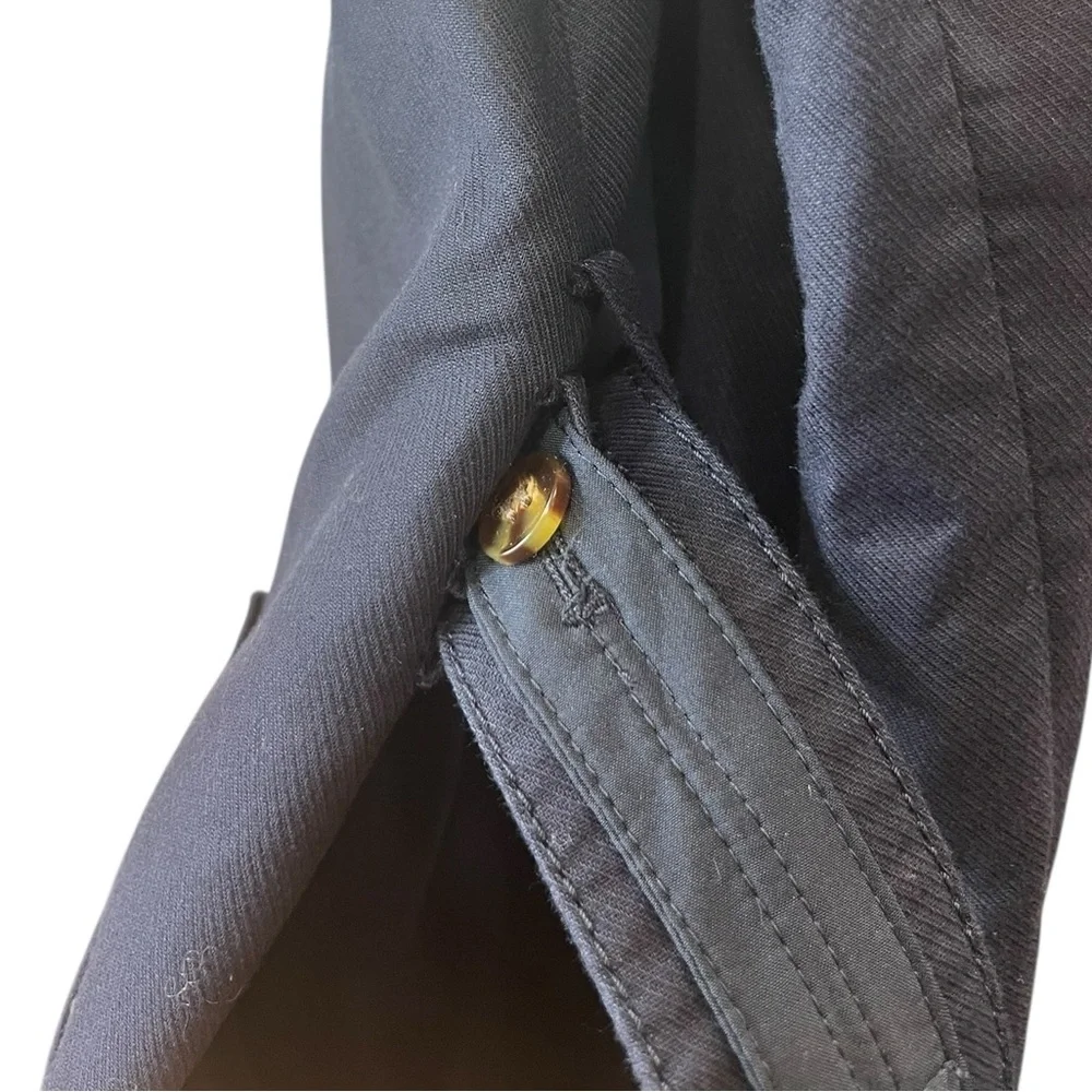 Ann Taylor Navy Double-Breasted Belted Trench Coat – Women’s Medium - Picture 12 of 15